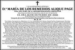 María de los Remedios Alique Page